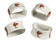 porcelain rooster napkin ring
