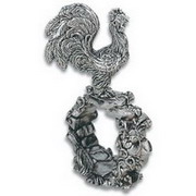 Silver Plated Rooster Napkin Ring