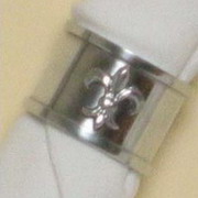 Decorative Aluminum FDL Napkin Ring