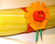 child crafted turkey napkin ring